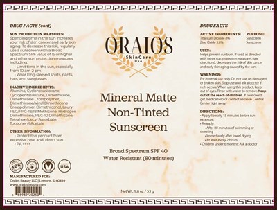Oraios 202.jpg Package Label - Oraios 202